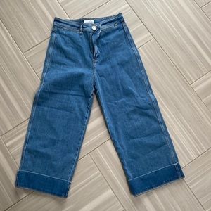 Loft high waist wide leg denim. Size 4 27